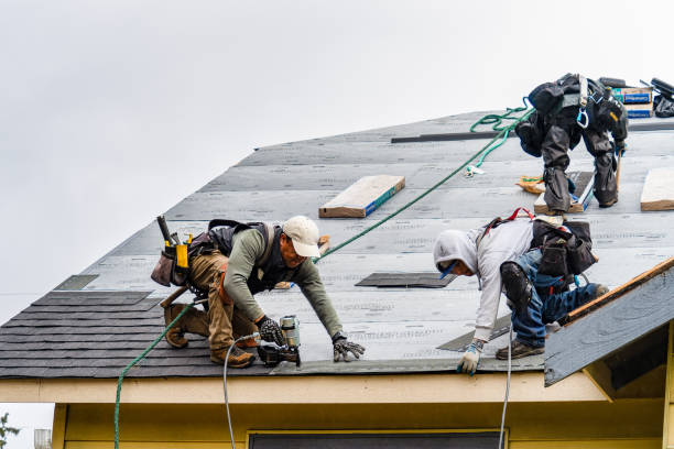 Professional Roofing technician working in Milan, IL
